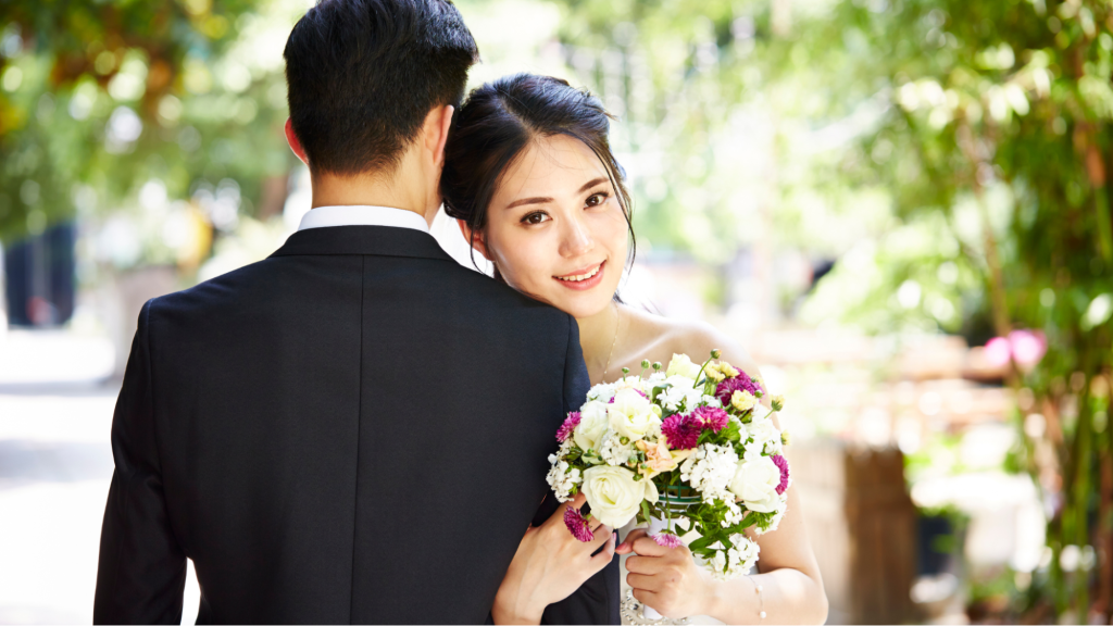 picture of bride and groom